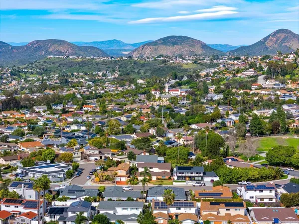 an aerial view of a city