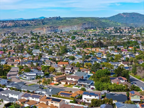 an aerial view of a city