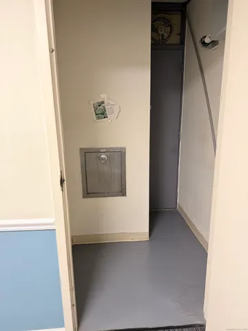 a view of a building with a window