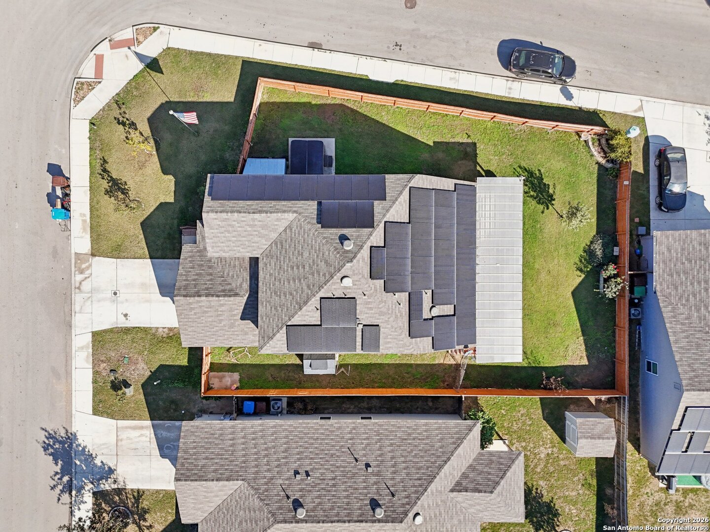 13030 Heathers Reef St. Hedwig, TX 78152 - Photo 47 of 51 an aerial view of a house with a swimming pool