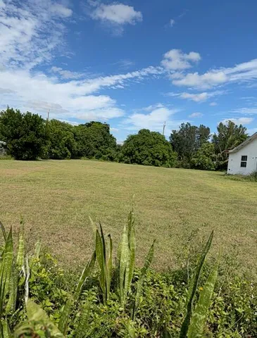 a view of an ocean from a yard