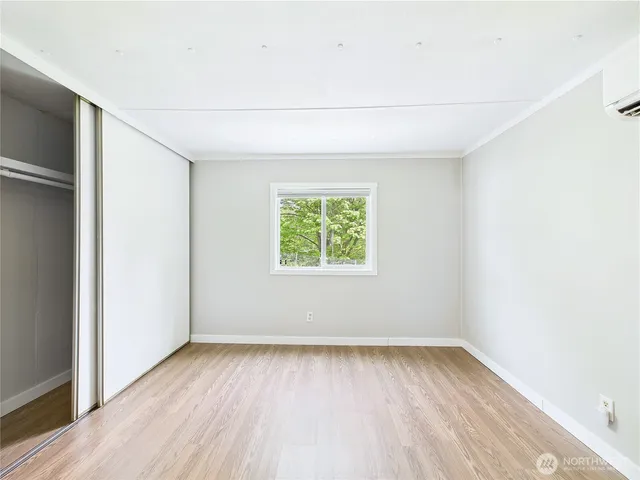 an empty room with a window