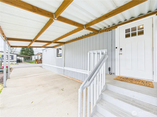 a outdoor living space with furniture