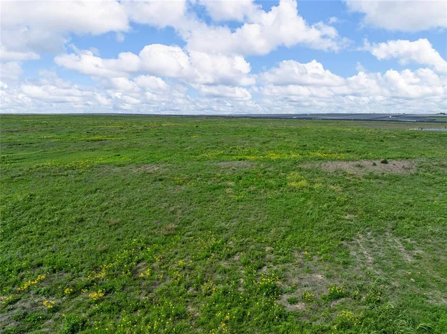a view of a big yard with lots of green space
