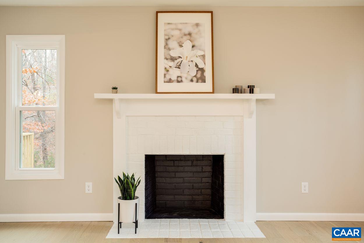 321 Gillums Ridge Road Charlottesville, VA 22903 - Photo 9 of 61 a living room with a fireplace and a potted plant