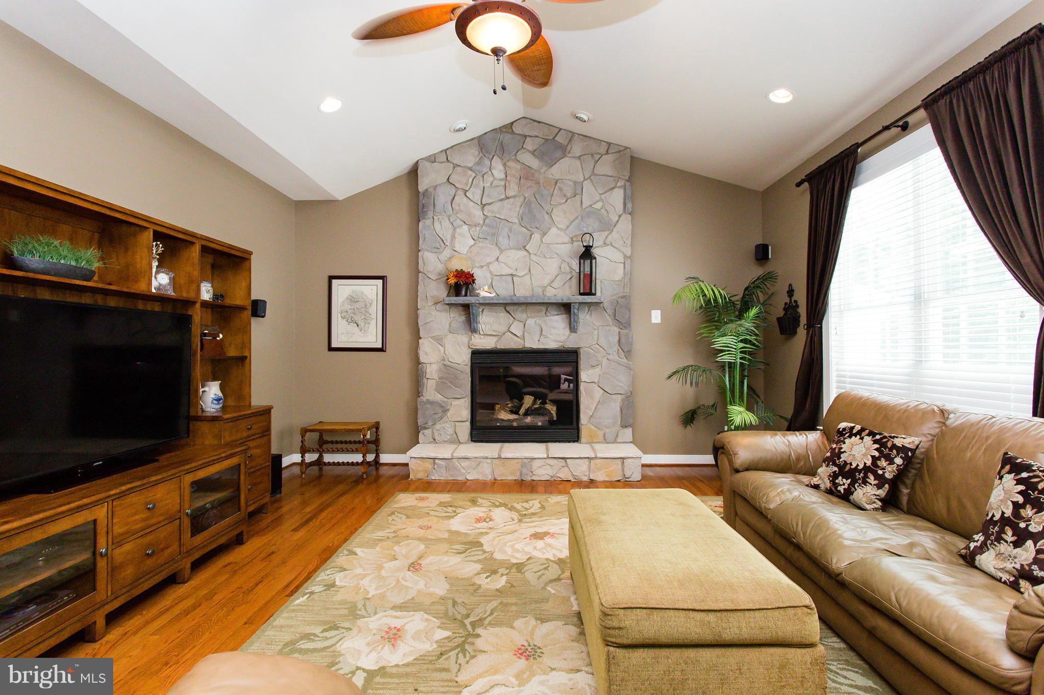 100 Marsh Run Road Fredericksburg, VA 22406 - Photo 14 of 30 Stone raised hearth gas FP with stone mantel.