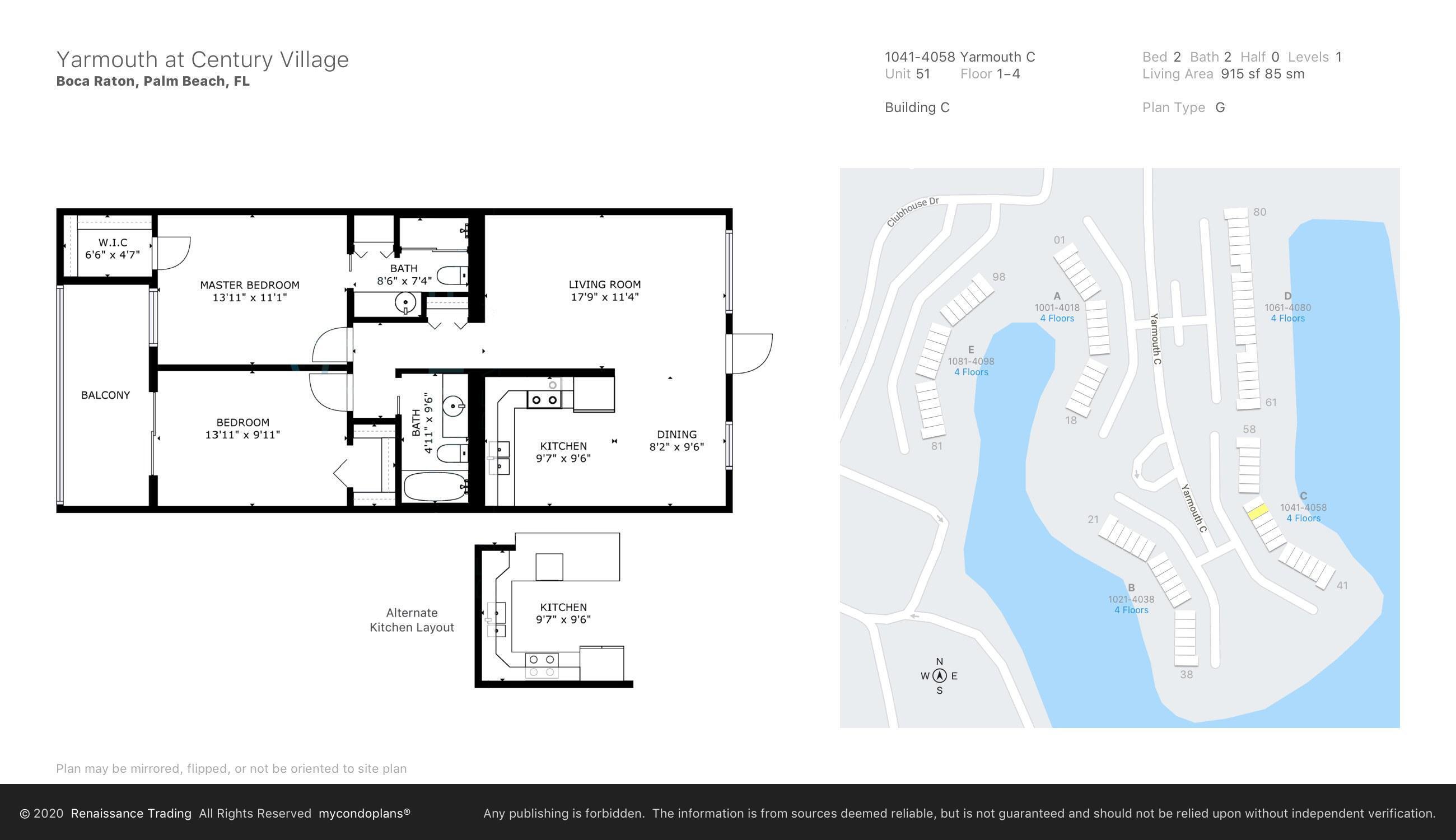 3051 Yarmouth C Boca Raton, FL 33434 - Photo 42 of 42 Floor Plan 6579107