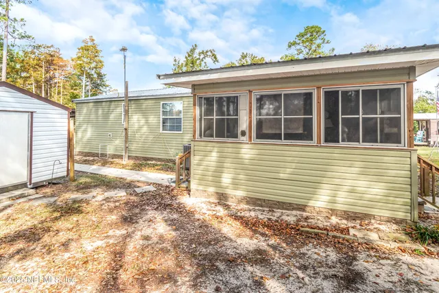 a view of a house with a window