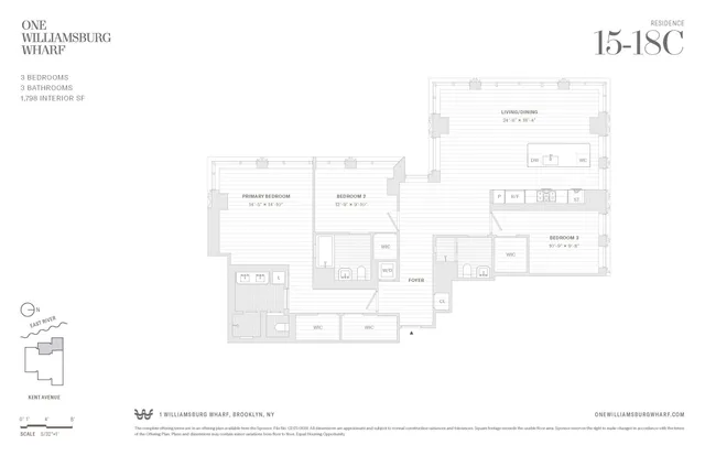 $3,660,000 | 480 Kent Avenue, Unit 16C | Williamsburg