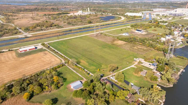 an aerial view of a city