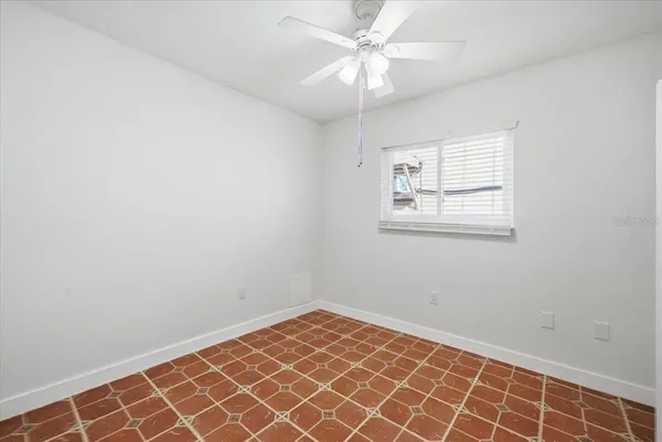 an empty room with a window