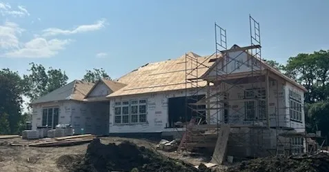 a view of a house with a patio