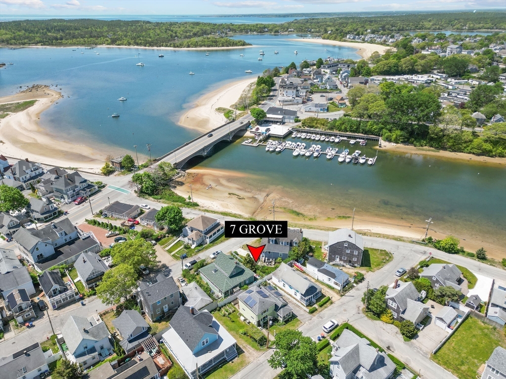 7 Grove Street Wareham, MA 02558 - Photo 37 of 41 an aerial view of a house with a lake view