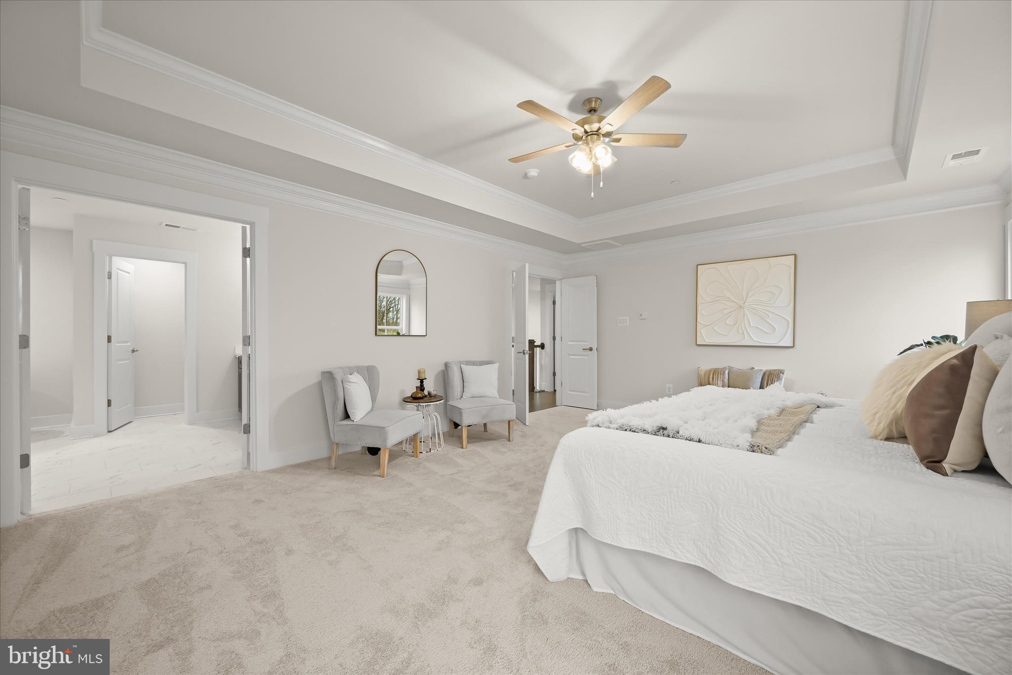 618 Deer Park Road Westminster, MD 21157 - Photo 31 of 57 a bedroom with a large bed and ceiling fan