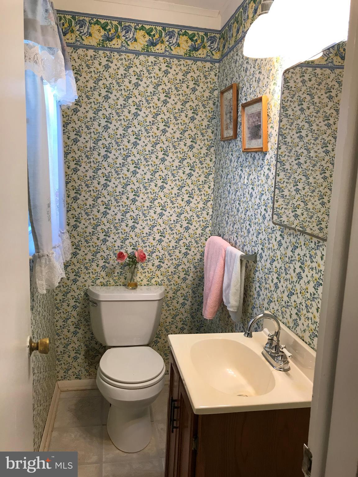 9017 Tammy Road Baltimore, MD 21236 - Photo 14 of 23 a bathroom with a toilet a sink and a mirror