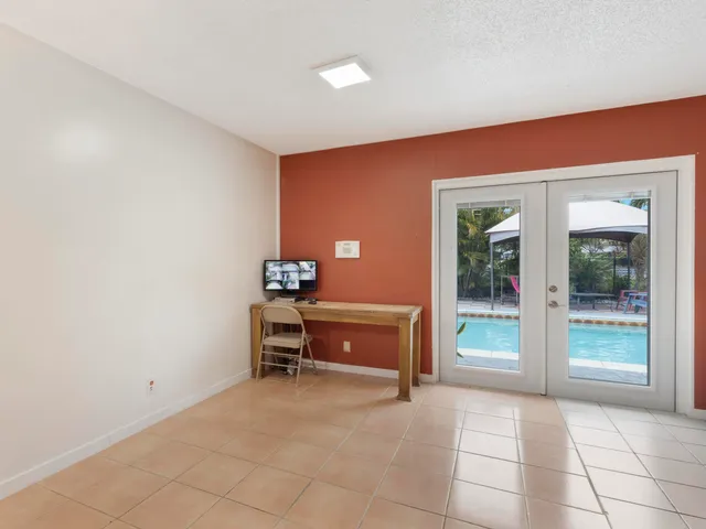 a view of workspace with a window