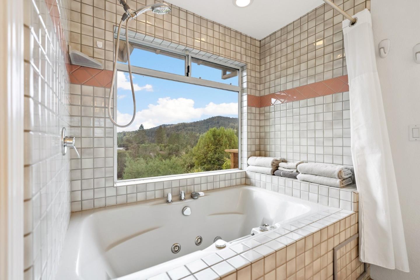 270 Estates Drive Ben Lomond, CA 95005 - Photo 43 of 61 a bathroom with sink shower and bathtub