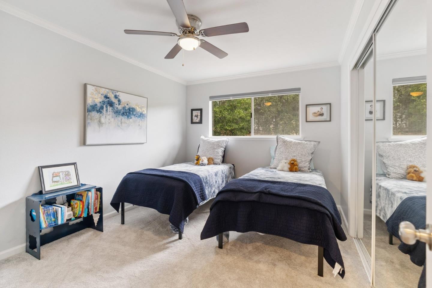 270 Estates Drive Ben Lomond, CA 95005 - Photo 48 of 61 a bedroom with a bed a couch and a window