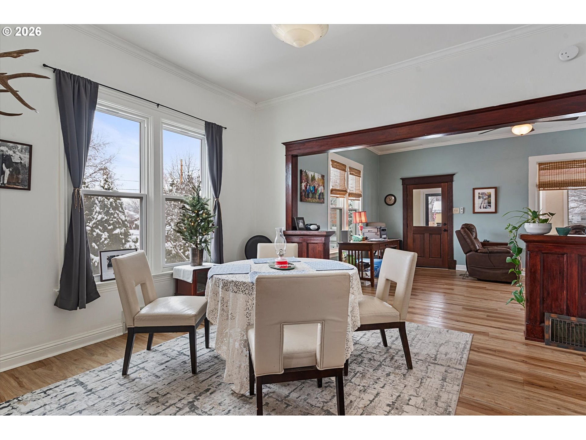 1439 3rd Street Baker City, OR 97814 - Photo 16 of 42 a view of a dining room with furniture window and wooden floor
