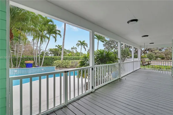 a view of outdoor space yard deck patio and swimming pool