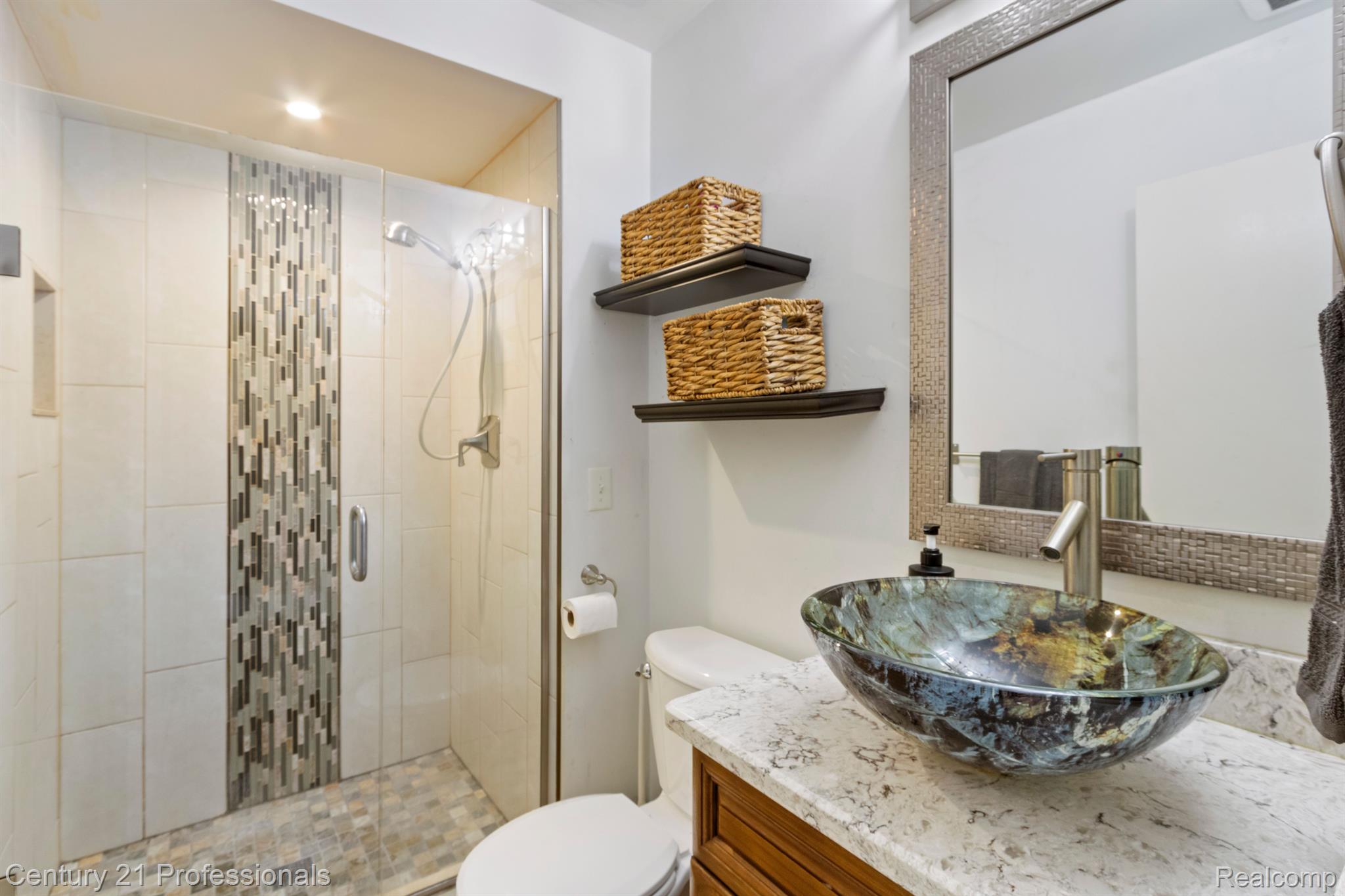 28664 West 12 Mile Road Farmington, MI 48334 - Photo 37 of 49 Bathroom #3 - glass door to updated walk in shower