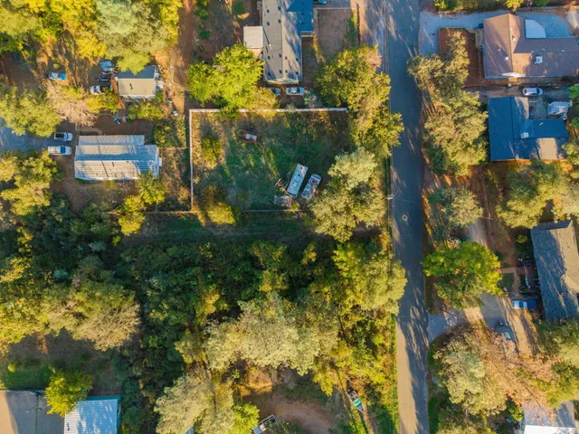 a view of a city with mountains in the background