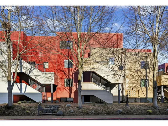 front view of house with a trees