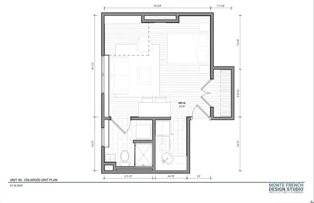 a black and white photo of a room