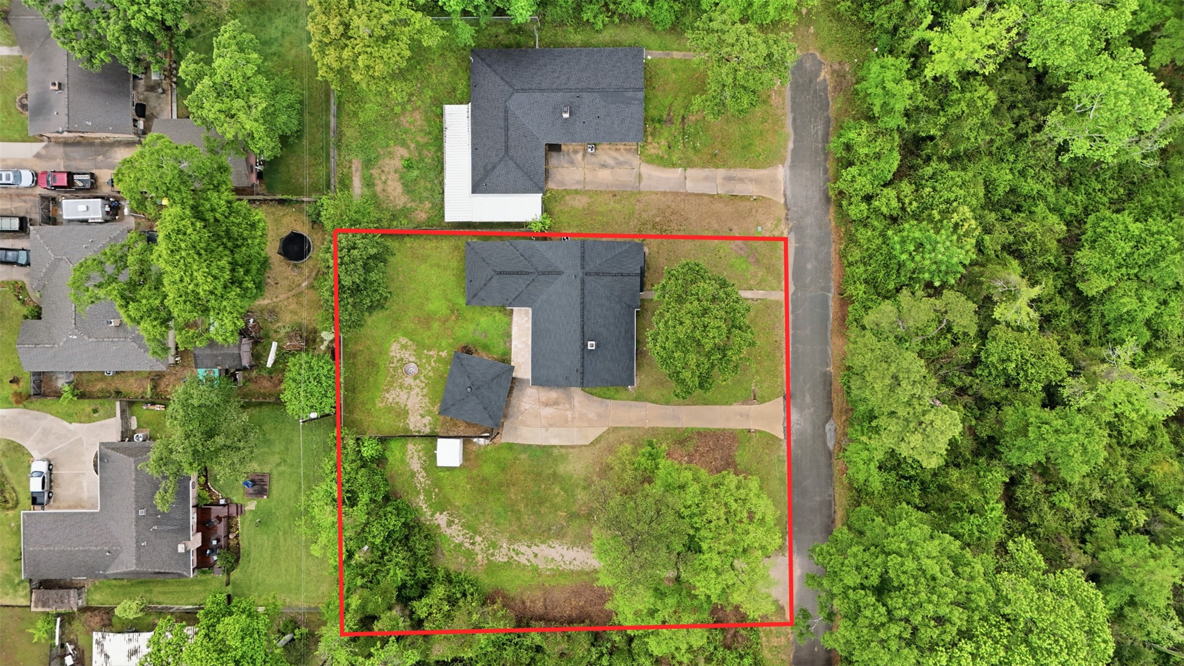 24714 Hunters Hollow Drive Spring, TX 77380 - Photo 4 of 39 an aerial view of house with yard