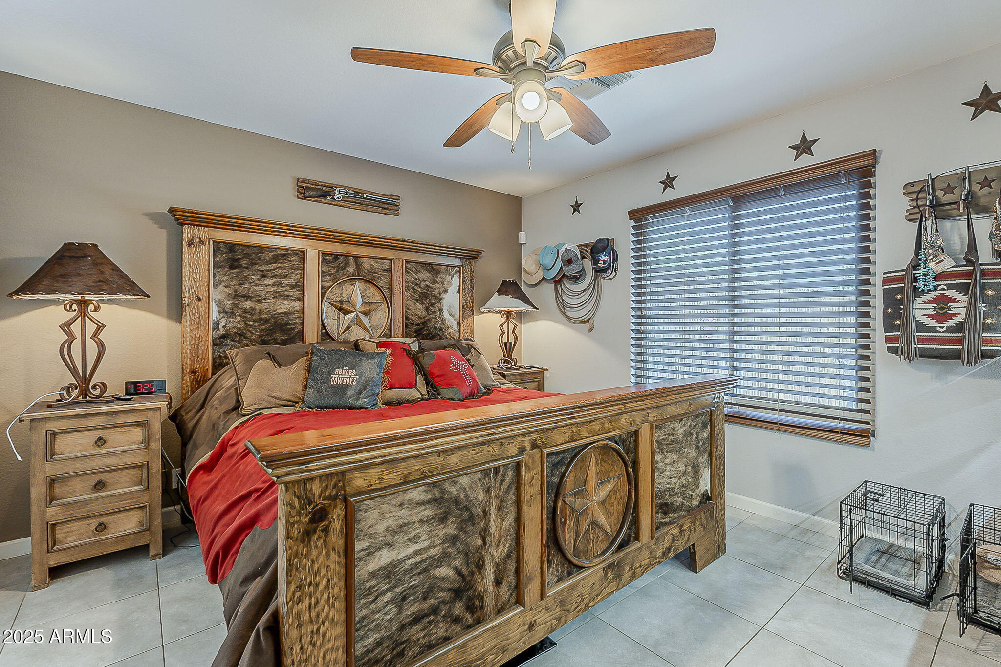 15205 North Ivory Drive, Unit B Fountain Hills, AZ 85268 - Photo 10 of 41 a bedroom with a bed and a chandelier