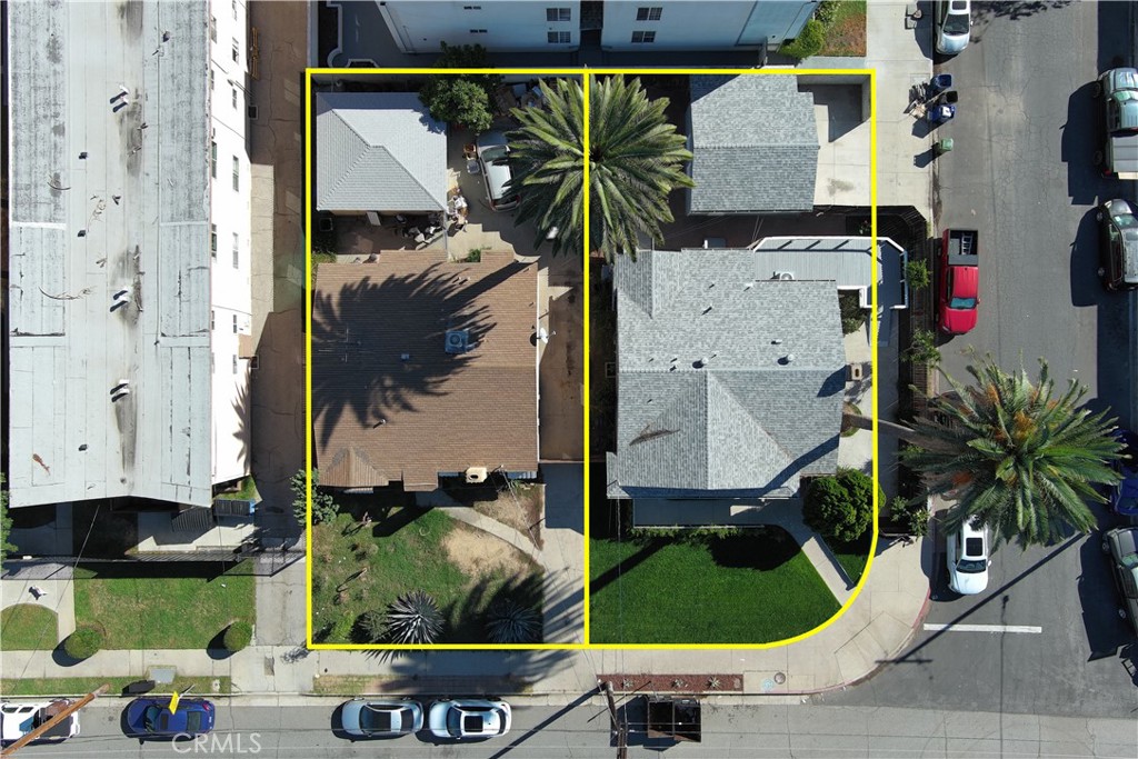 7402 Haskell Avenue Van Nuys, CA 91406 - Photo 2 of 11 an aerial view of a house with a swimming pool