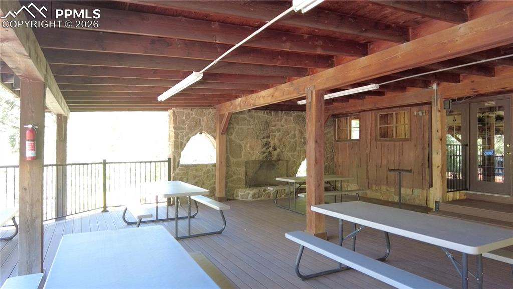 339 Eagle Mountain Road Manitou Springs, CO 80829 - Photo 17 of 19 a room with gym equipment and large windows