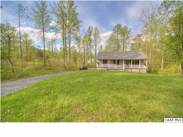 160 Greene Acres Road South Stanardsville, VA 22973 - Photo 2 of 34 Wide view of front of home with Lake and Mountains in back!