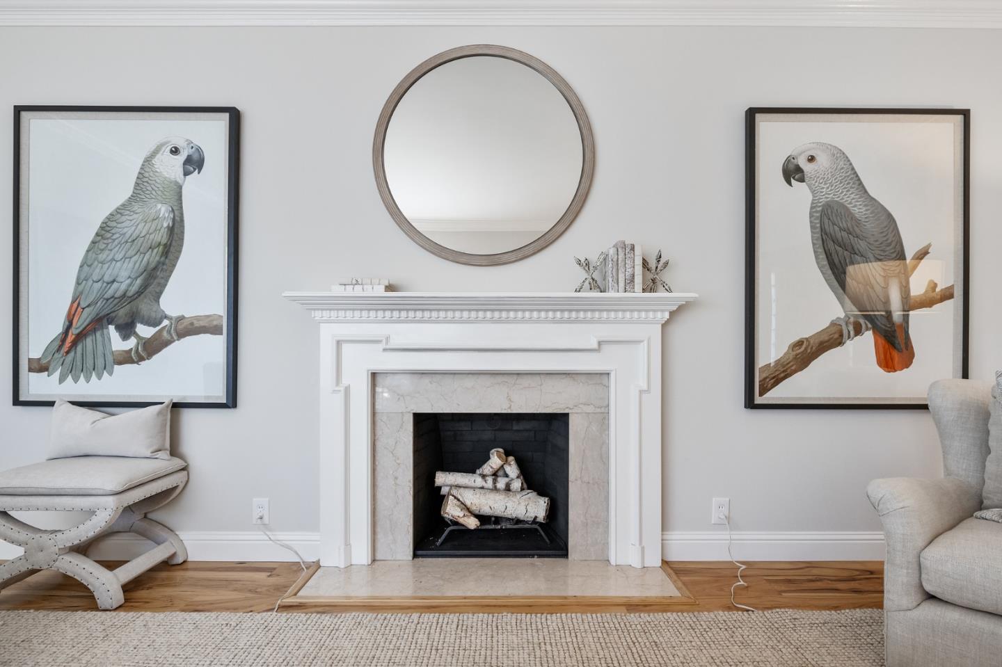 86 Cliffside Drive Daly City, CA 94015 - Photo 9 of 50 a living room with furniture a mirror and a fireplace
