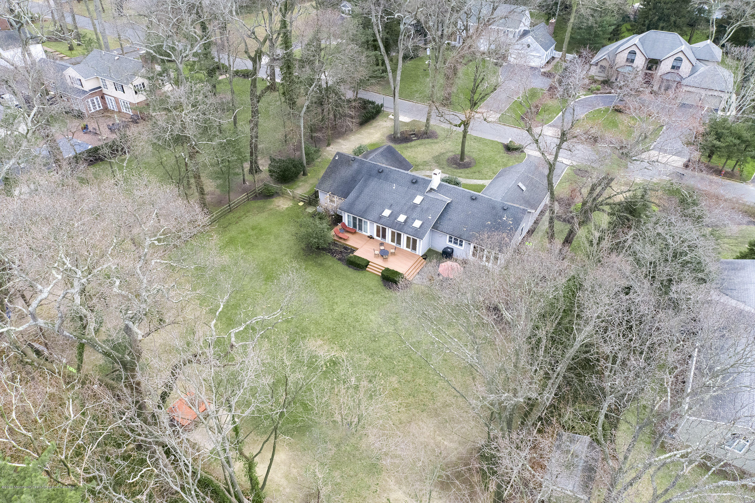 45 Hance Road Fair Haven, NJ 07704 - Photo 27 of 35 an aerial view of a house with a yard