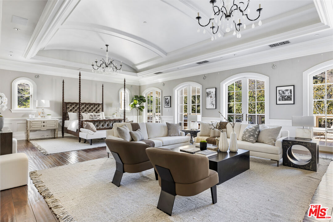 71 Beverly Park Beverly Hills, CA 90210 - Photo 19 of 45 a living room with furniture or chandelier and a wooden floor