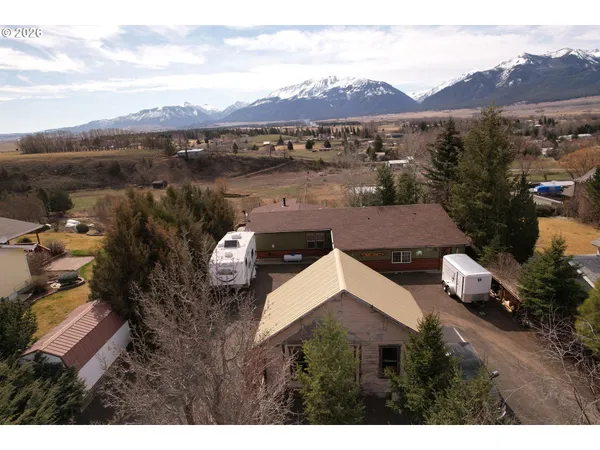 a view of city and mountain