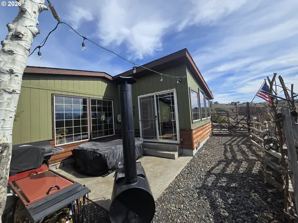 a view of a house with a patio