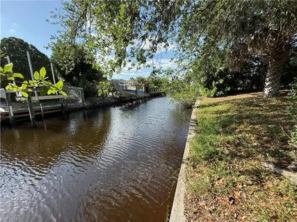 a view of a lake with houses