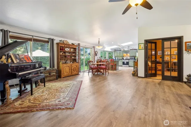 wooden floor in livingroom with furniture