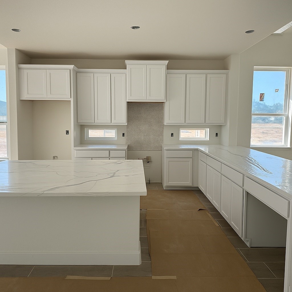 12846 Meadow Wind Way Conroe, TX 77302 - Photo 20 of 32 a kitchen with cabinets and white appliances