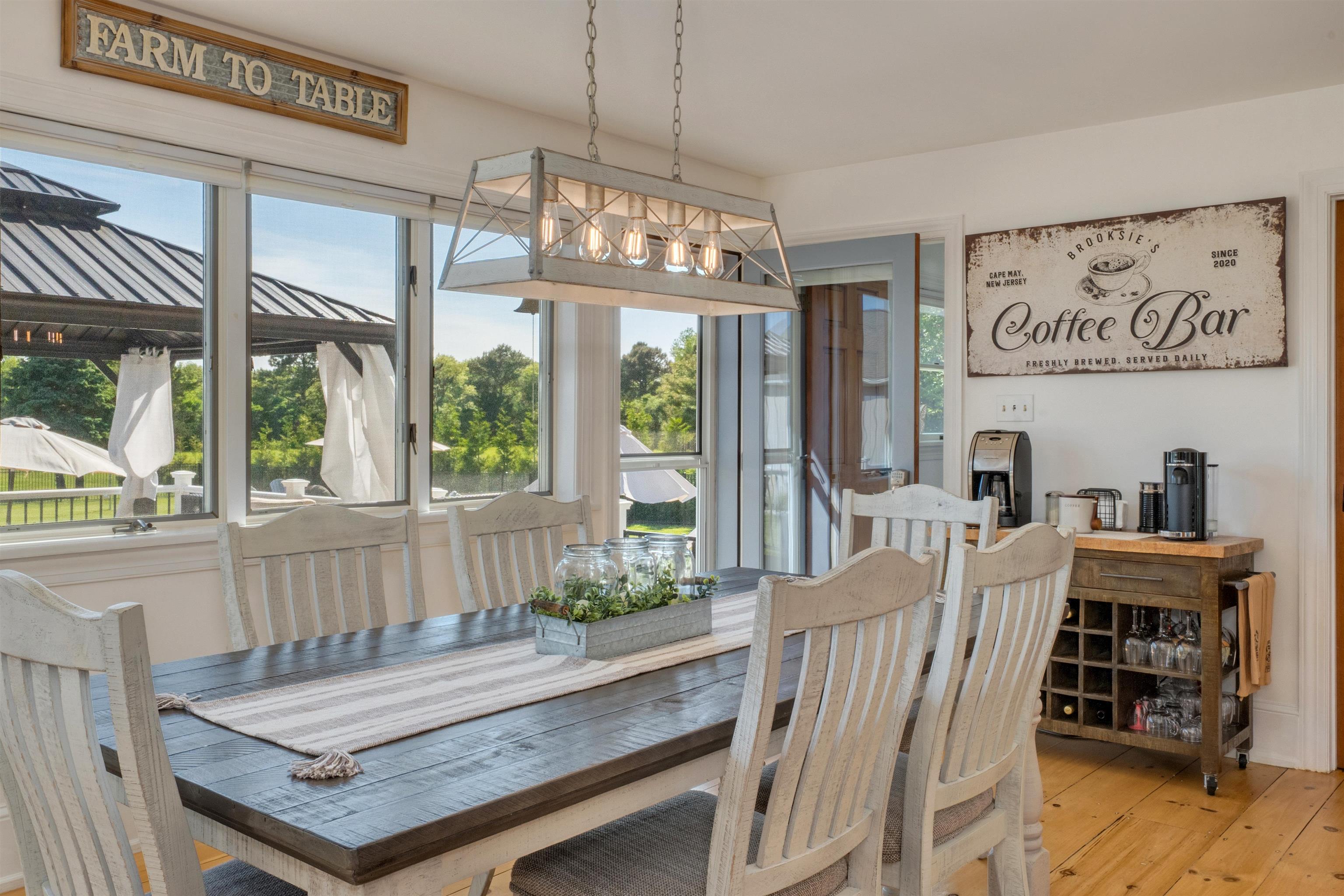 892 Weeks Landing Road Erma, NJ 08204 - Photo 14 of 50 a view of a dining room with furniture window and wooden floor