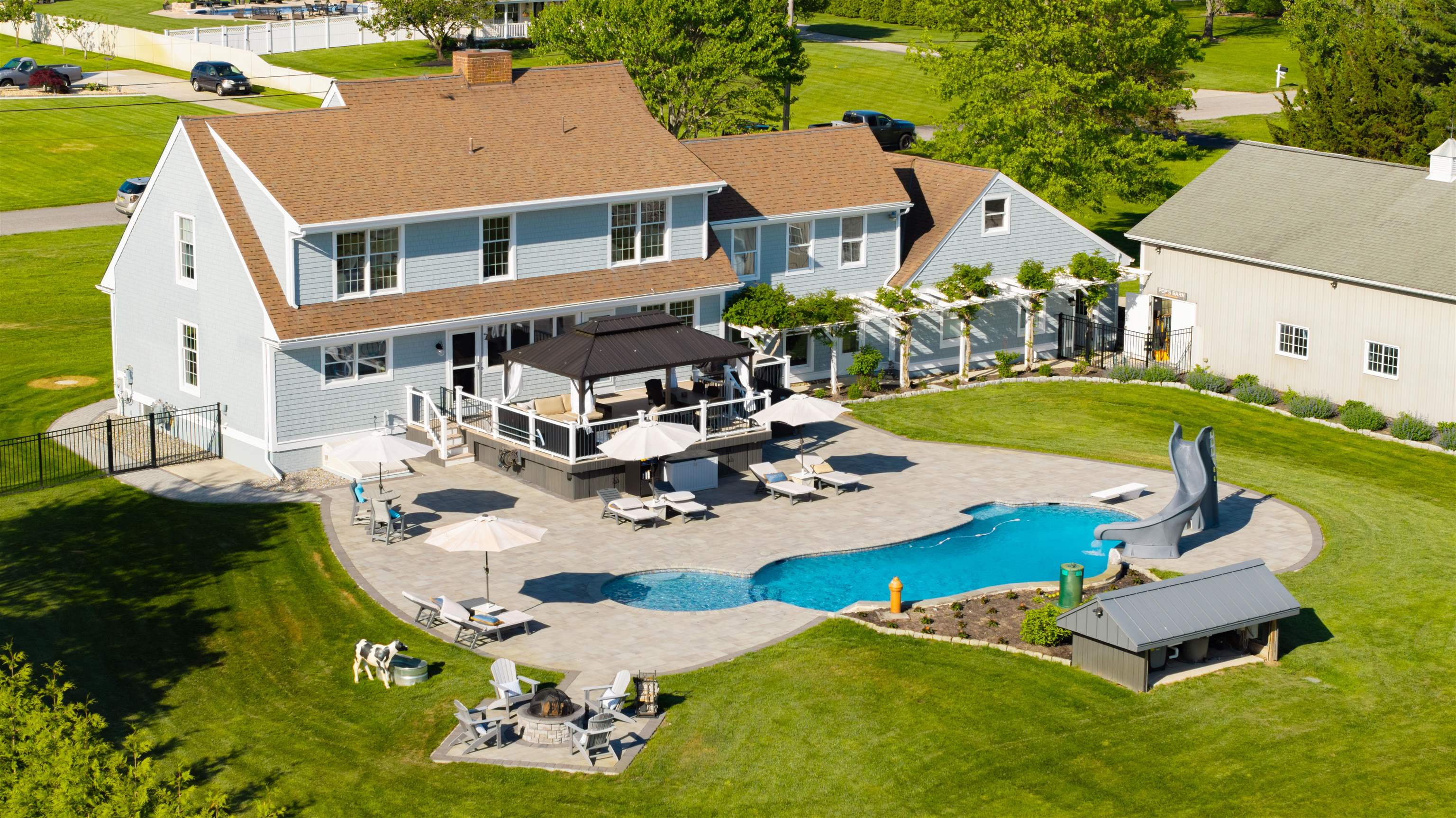 892 Weeks Landing Road Erma, NJ 08204 - Photo 4 of 50 an aerial view of a house with swimming pool patio and outdoor seating