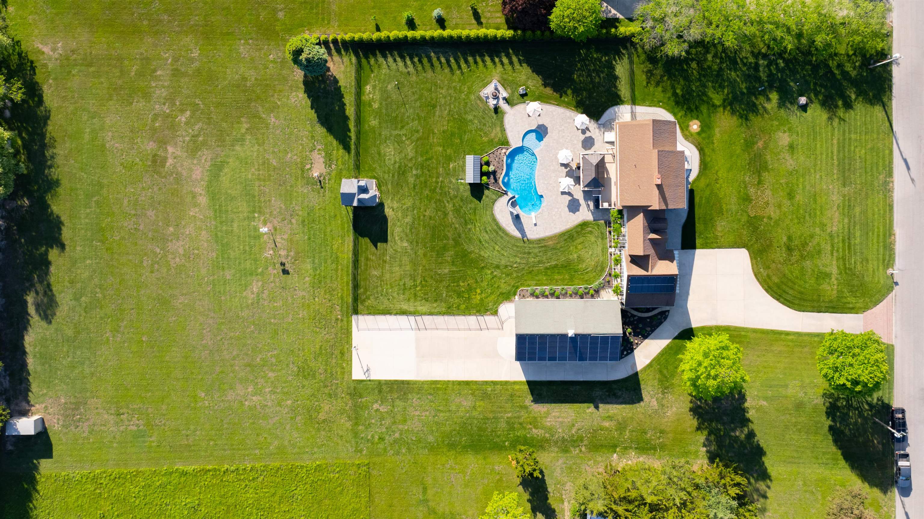 892 Weeks Landing Road Erma, NJ 08204 - Photo 5 of 50 an aerial view of a house with a swimming pool outdoor seating and yard