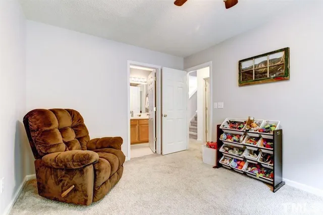 a view of a balcony with an outdoor space