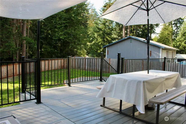 a house view with a garden space