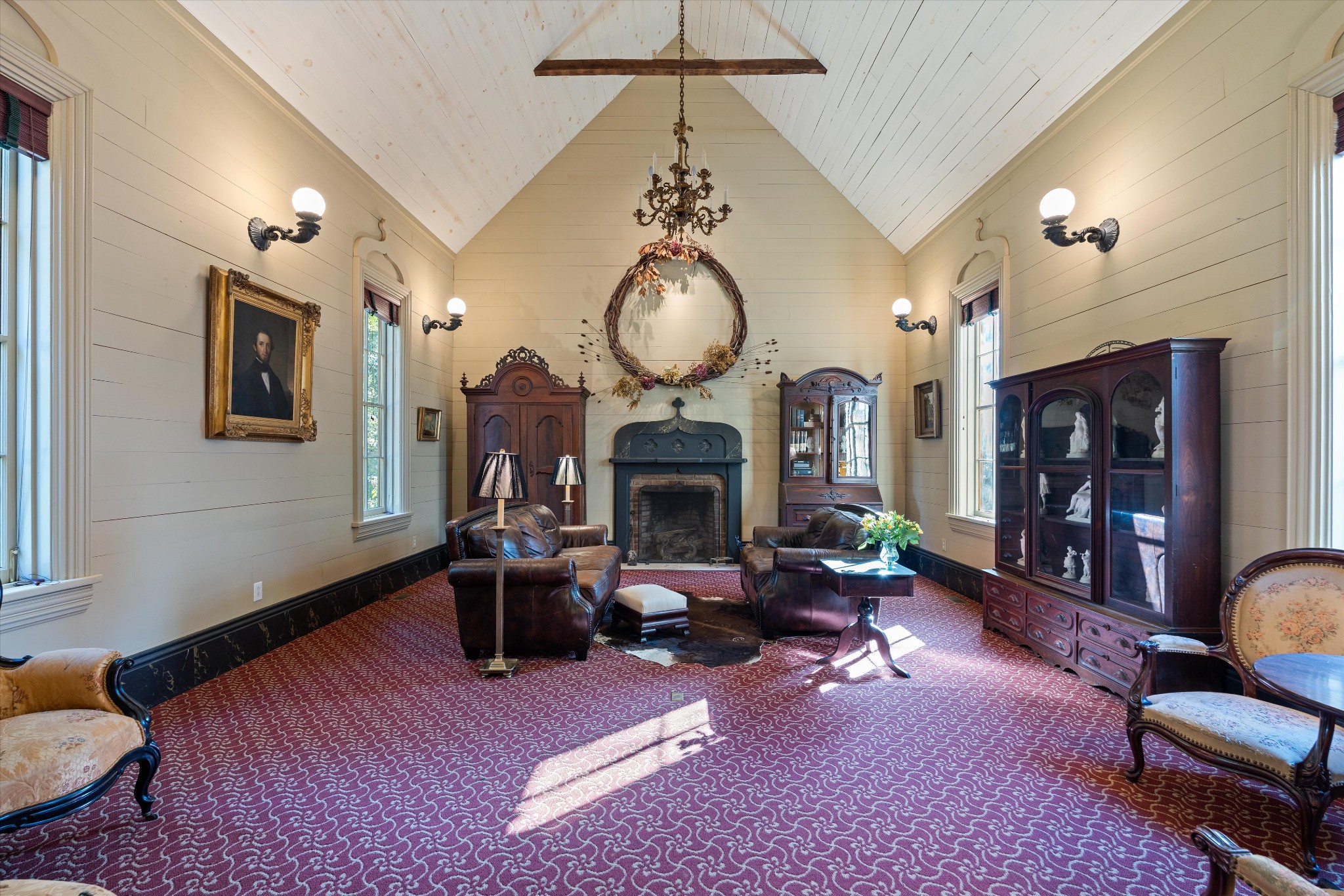 5180 Fire Tower Road Franklin, TN 37064 - Photo 16 of 82 a living room with furniture a rug and a fireplace