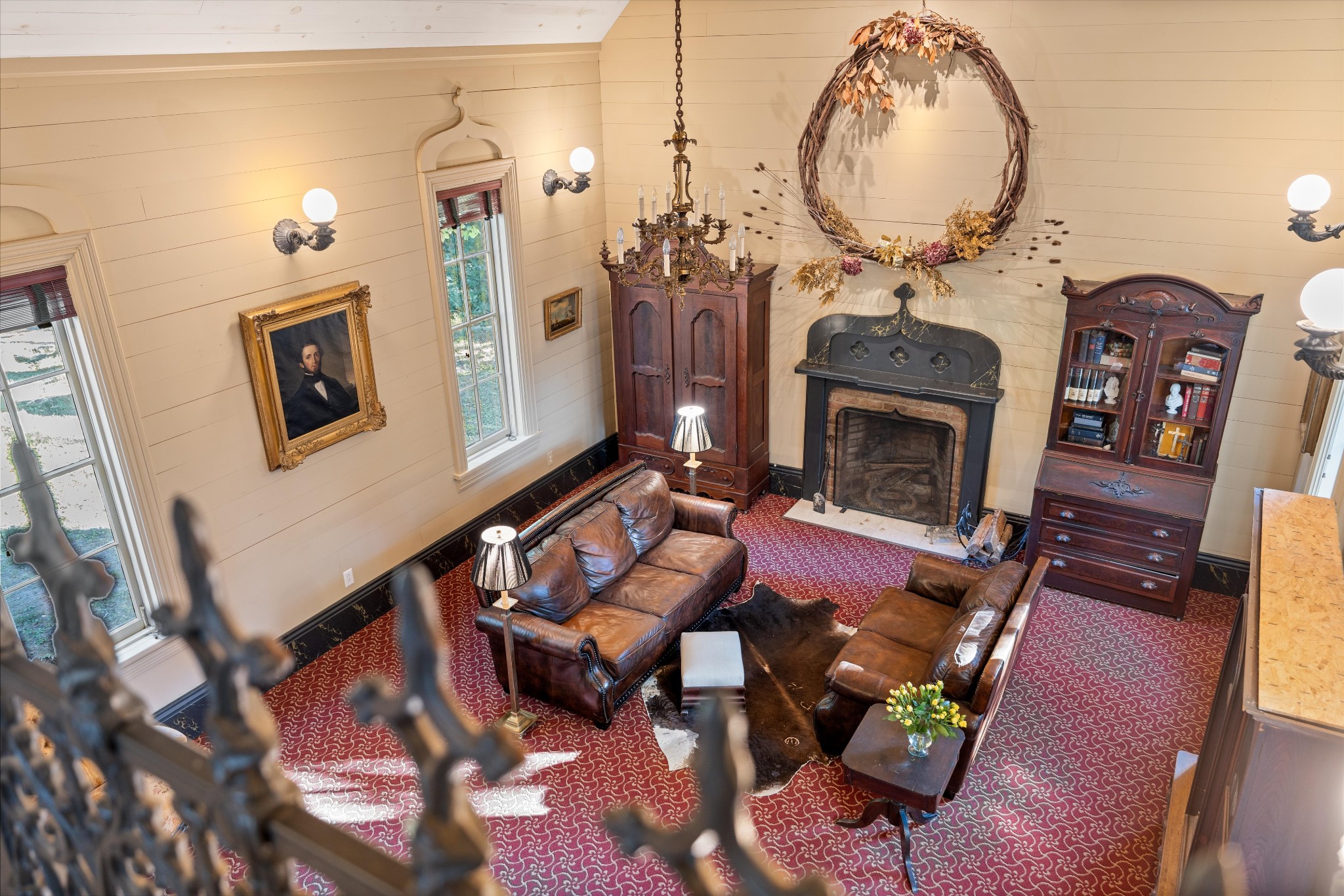 5180 Fire Tower Road Franklin, TN 37064 - Photo 27 of 98 a living room with furniture a fireplace and a flat screen tv