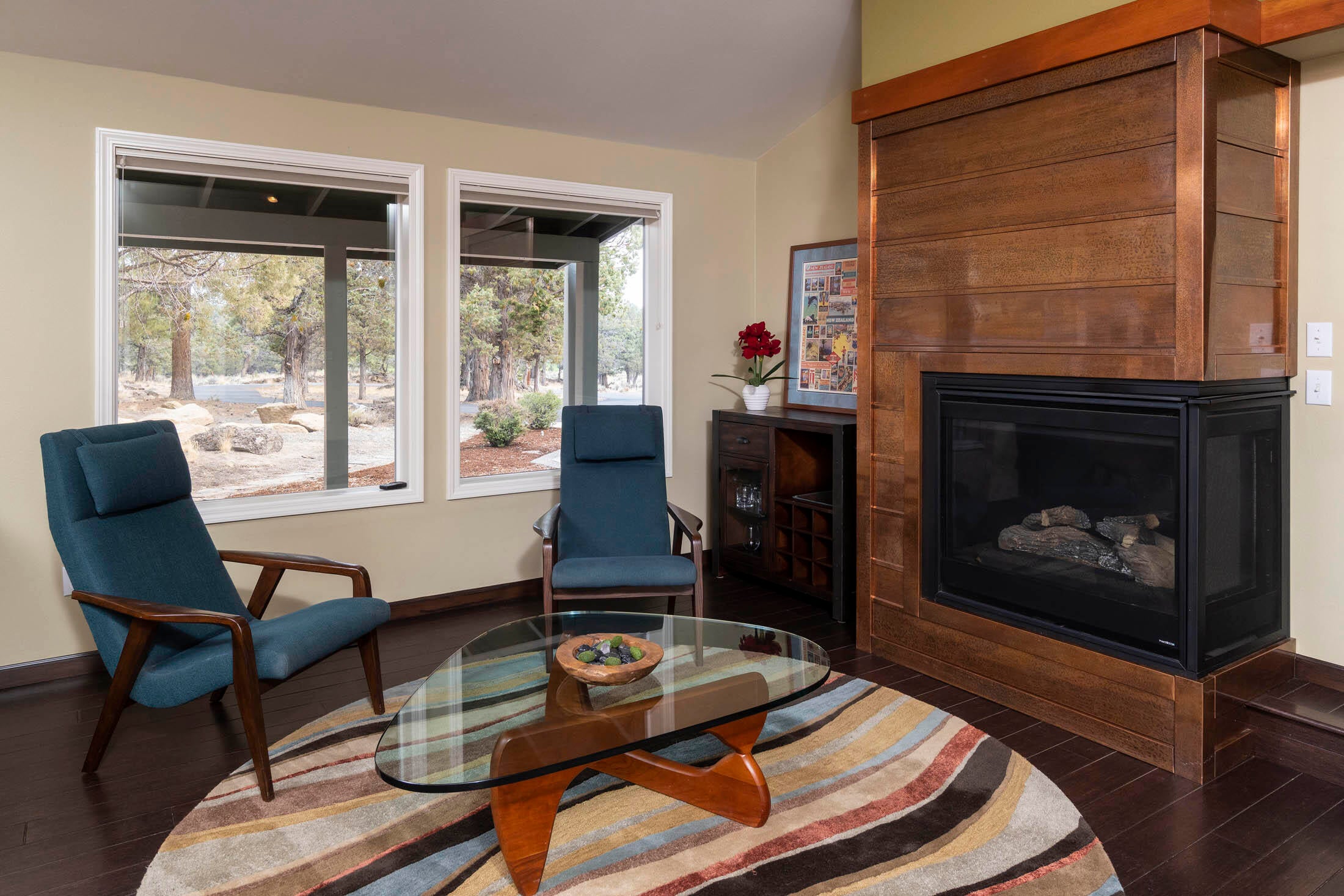 63595 O. B. Riley Road Bend, OR 97703 - Photo 5 of 32 Custom copper fireplace surround
