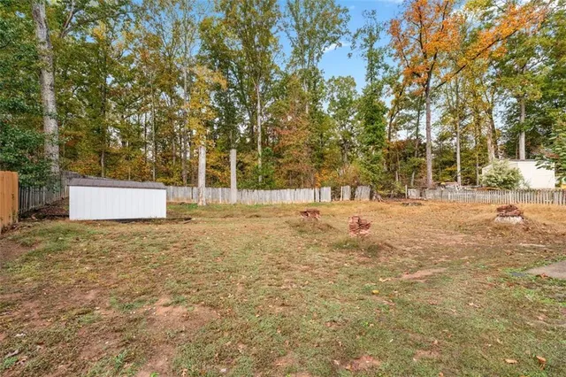 a backyard of a house